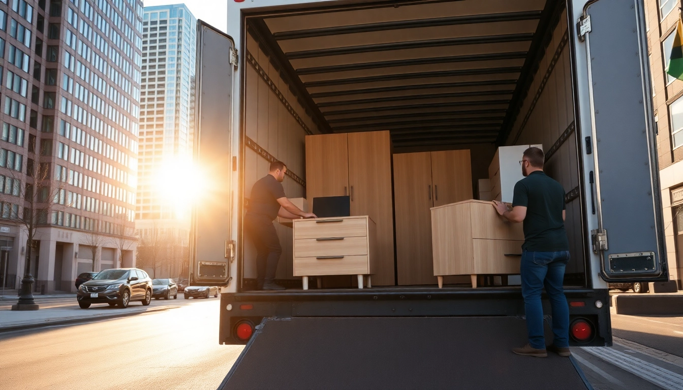 Calgary commercial moving services team handling office relocation swiftly and professionally in downtown Calgary, ensuring seamless transition