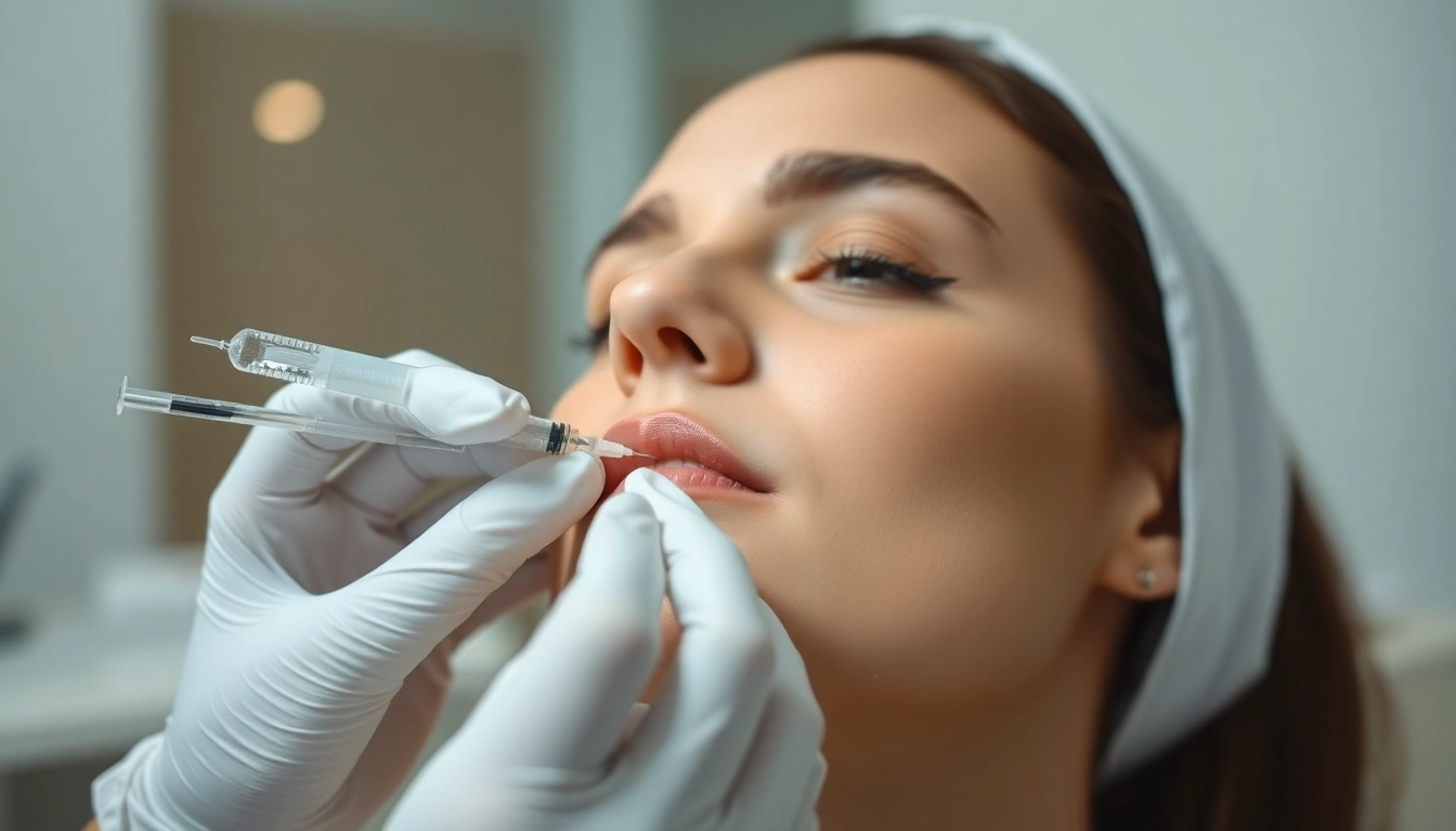 Botulinumtoxin injection being performed by a qualified specialist in a Zürich clinic to reduce facial wrinkles and enhance natural beauty.