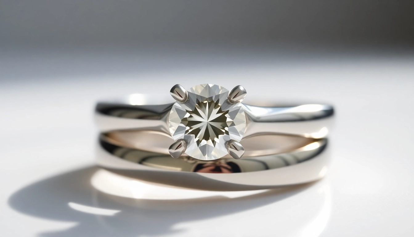 Elegant white gold engagement ring featuring a brilliant-cut diamond, perfect for proposing moments.