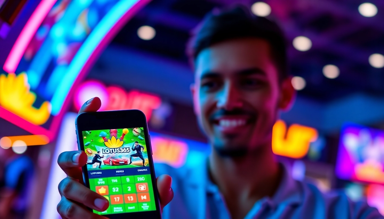 Lotus365 ID login interface on mobile device showcasing sports and casino options for seamless online betting and gaming access.