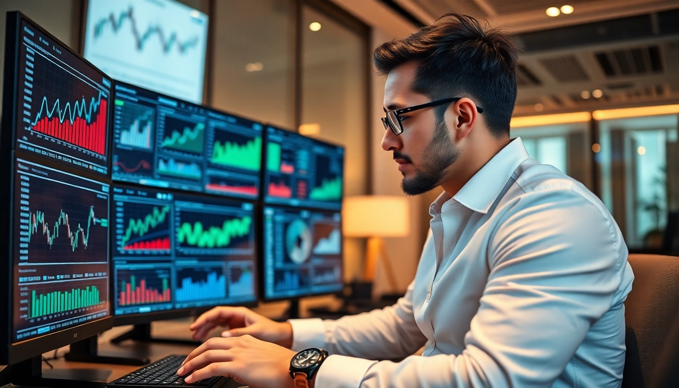 Financial expert analyzing investment insights and market data to deliver expert investment insights